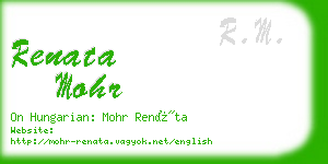 renata mohr business card